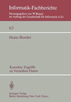 Paperback Korrekte Zugriffe Zu Verteilten Daten [German] Book