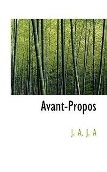 Hardcover Avant-Propos Book