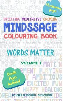 Paperback Mindssage Colouring Book Travel Size: Words Matter Book
