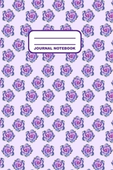 Paperback Journal Notebook: Notebook, Journal, Or Diary - Purple Echeveria Succulent Pattern Cover Design - 110 Blank Lined Pages - 6" X 9" - Matt Book