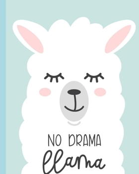 No Drama Llama: Light Blue Llama Alpaca Blank Sticker Book 100 pages (Blank Sticker Books)