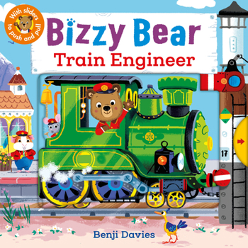 Board book Bizzy Bear: Train Engineer: (Interactive Board Book for Toddlers - With Sturdy Tabs and Slides to Push and Pull) Book