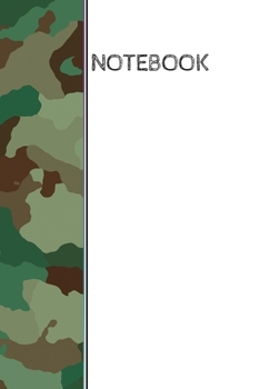 Paperback Notebook: Green camo wrap around design notebook: 90 blank lined pages: 6x9 Book