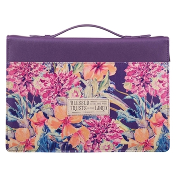 Misc. Bible Cover Large Purple Blessed Is the One Jeremiah. 17:7 Book