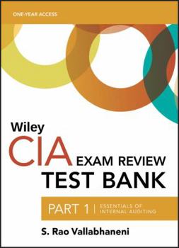 Paperback Wiley CIA Test Bank 2019: Part 1, Essentials of Internal Auditing (1-Year Access) Book