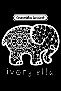 Paperback Composition Notebook: ivory-elephant-ella Journal/Notebook Blank Lined Ruled 6x9 100 Pages Book