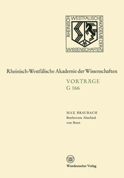 Paperback Beethovens Abschied von Bonn: 158. Sitzung am 15. April 1970 in Düsseldorf [German] Book