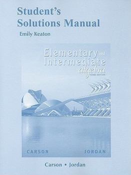 Paperback Student's Solutions Manual: Elementary and Intermediate Algebra Book