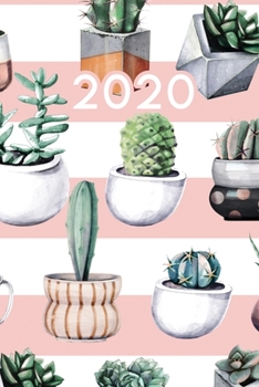 Paperback 2020: Dated Goal Planner Focus Weekly Monthly Succulent Cacti Cactus Book