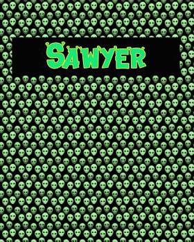 120 Page Handwriting Practice Book with Green Alien Cover Sawyer: Primary Grades Handwriting Book