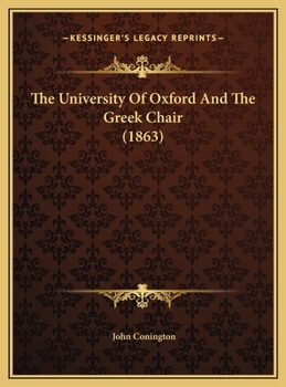 The University Of Oxford And The Greek Chair