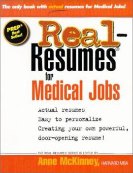 Paperback Real-Resumes for Medical Jobs (Real-Resumes Series) Book
