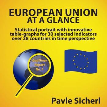 Paperback European Union at a Glance: Statistical portrait with innovative table-graphs for 30 selected indicators over 28 countries in time perspective Book