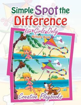Paperback Simple Spot the Difference for Girls Only Activity Book