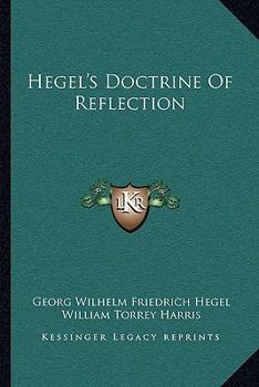 Paperback Hegel's Doctrine Of Reflection Book