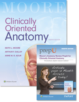 Paperback Moore Clinically Oriented Anatomy 8e Text & Moore's Anatomy Review Prepu Package Book