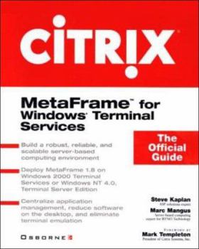 Paperback Citrix: Metaframe for Windows Terminal Services: The Official Guide Book