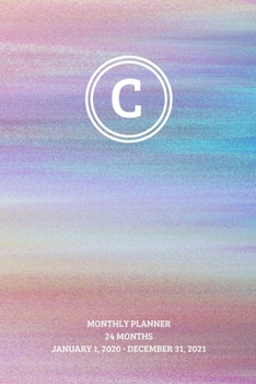 Paperback Monthly Planner: Initial, letter C; 24 months; January 1, 2020 - December 31, 2021; 6" x 9" Book