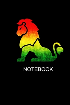 Notebook: Bold Lion Jamaica Rasta Colors Reggae Journal/Notebook Blank Lined Ruled 6x9 120 Pages