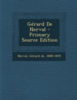 Paperback Gerard de Nerval [French] Book