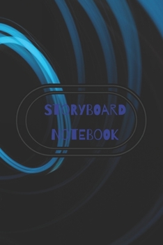 Matte Black Storyboard Notebook: Blank story-board journal for story telling