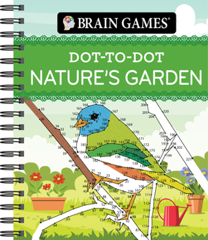 Spiral-bound Brain Games - Dot-To-Dot Nature's Garden Book