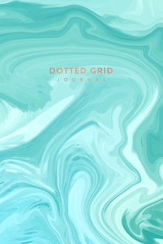 Dotted Grid Journal: Aqua Marble and Rose Gold Lettering - Bullet Grid Journal  | 6 x 9 - A5 Notebook (Marble and Gold Bullet Journal)