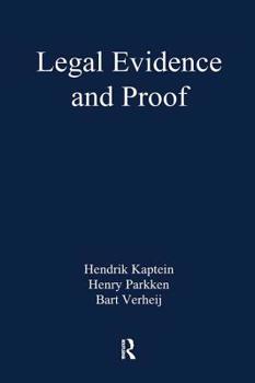 Hardcover Legal Evidence and Proof: Statistics, Stories, Logic Book