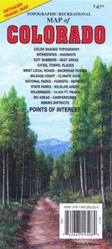 Map Topographic Recreational Map of Colorado Book