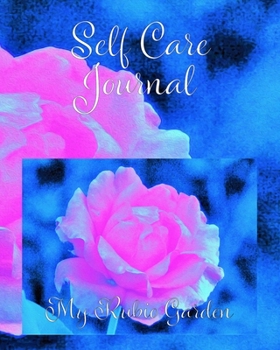 Paperback Self Care Journal: Beautiful Pastel Pink Rose with Blue Background Book