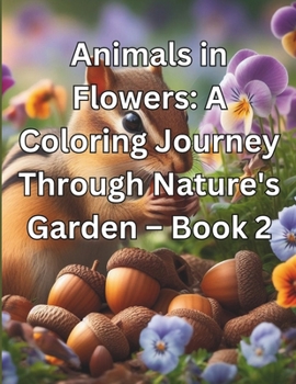 Animals in Flowers: A Coloring Journey Through Nature's Garden - Book 2