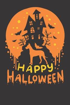 Paperback Notebook 6x9 Dot Grid: Great Dane Dog Happy Halloween Gift Book