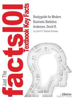 Paperback Studyguide for Modern Business Statistics by Anderson, David R., ISBN 9781305082182 Book