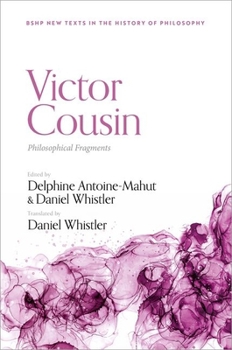 Hardcover Victor Cousin: Philosophical Fragments Book