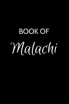 Paperback Book of Malachi: Malachi Journal - A Gratitude Journal Notebook for Men Boys Fathers and Sons with the name Malachi - Handsome Elegant Book