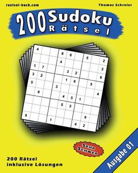Paperback 200 Sudoku Rätsel: 200 schwere 9x9 Sudoku mit Lösungen [German] Book