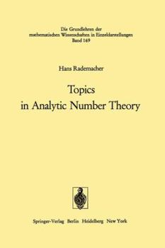 Paperback Topics in Analytic Number Theory Book