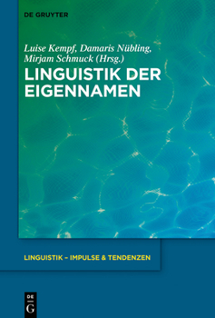 Hardcover Linguistik Der Eigennamen [German] Book