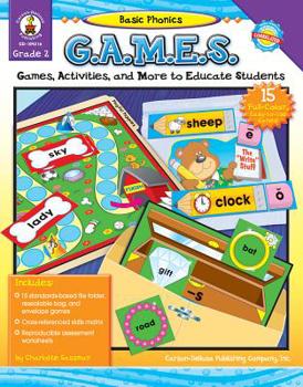 Paperback Basic Phonics G.A.M.E.S, Grade 2: Games, Activities, and More to Educate Students Book
