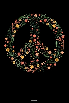 Paperback Notebook: Peace Sign Journal Happiness Kindness Joyful Composition Book Happy Gift Book