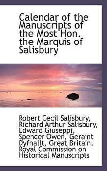 Paperback Calendar of the Manuscripts of the Most Hon. the Marquis of Salisbury Book