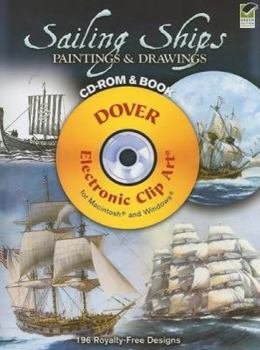 Paperback Sailing Ships Paintings & Drawings [With CDROM] Book