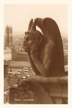 Paperback Vintage Journal Gargoyle on Notre Dame Cathedral Book