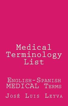 Paperback Medical Terminology List: English-Spanish Medical Terms Book