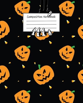 Abstract Halloween Pattern Volume 16 Wide Ruled Journal: 110 Blank Lined Wide Ruled (7.5 x 9.25) Pages to Jot Down Your Thoughts