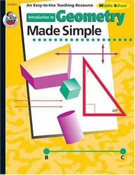 Paperback Introduction to Geometry Made Simple, Grades 7 to 9 Book