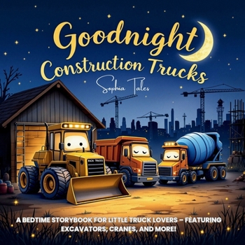 Paperback Goodnight Construction Trucks: A Bedtime Storybook for Little Truck Lovers - Featuring Excavators, Cranes, and More! Book