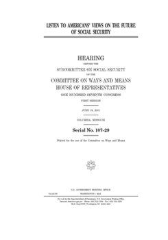 Paperback Listen to Americans' views on the future of social security Book