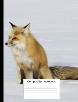 Paperback Composition Notebook: Cute Fox College Ruled Lined Journal Composition Book Writing Gift For Girl Book