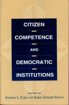 Paperback Citizen Competence and Democratic Institutions Book